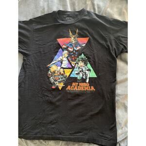 My Hero Academia Shirt Adult Black Anime Short Sleeve Crew Neck. Sz XL